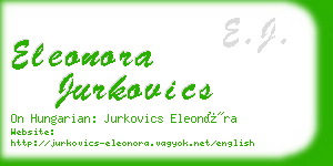 eleonora jurkovics business card